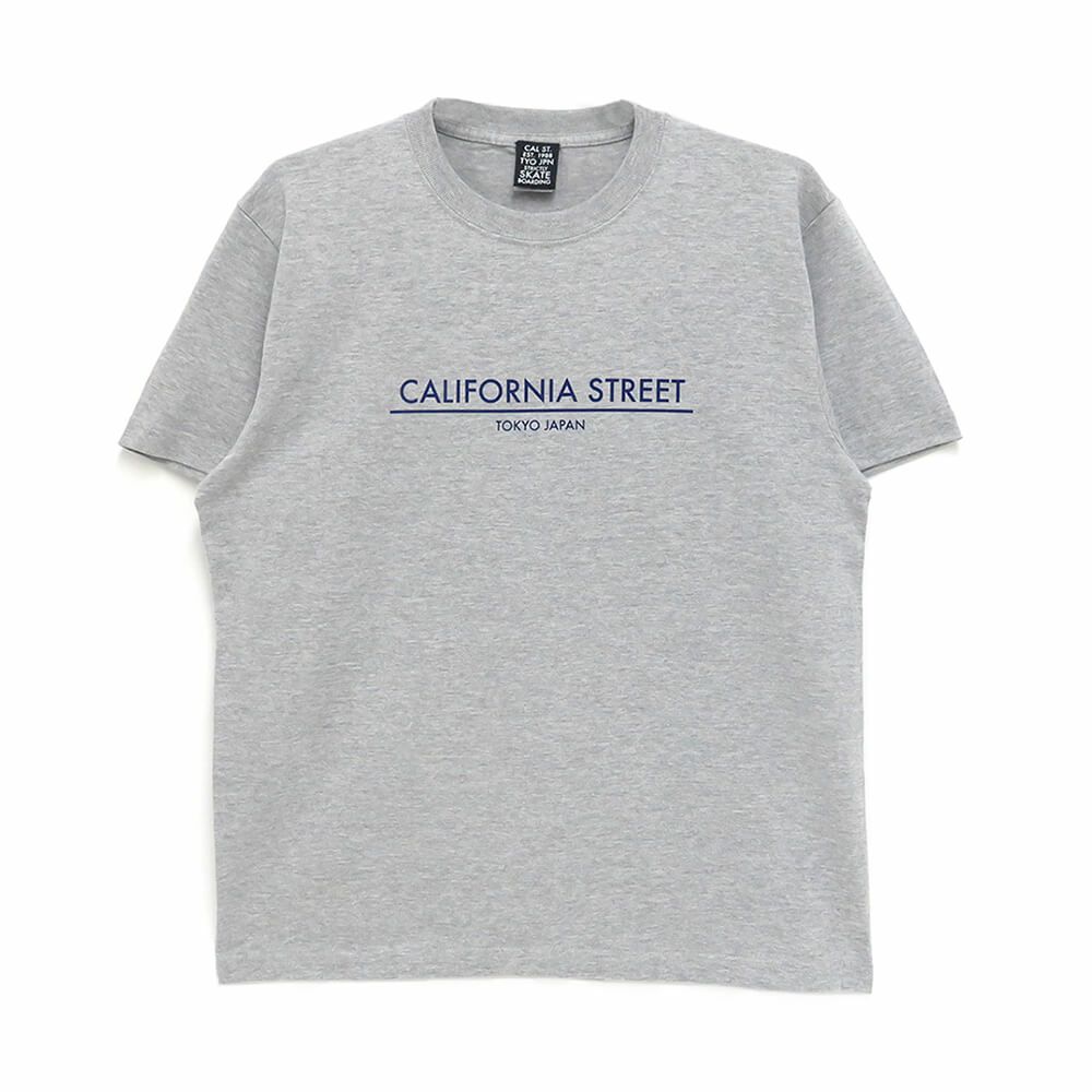 【購入金額 50,000円 以上で 1円】CALIFORNIA STREET T-SHIRT カリフォルニアストリート Tシャツ LOGO BAR GREY スケートボード スケボー