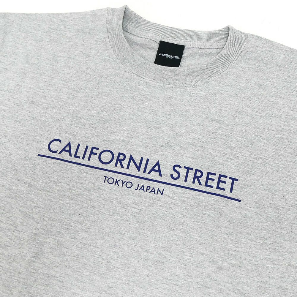 【購入金額 50,000円 以上で 1円】CALIFORNIA STREET T-SHIRT カリフォルニアストリート Tシャツ LOGO BAR GREY スケートボード スケボー 01