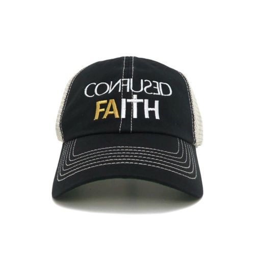 FUCKING AWESOME MESH CAP ファッキンオーサム メッシュキャップ CONFUSED FAITH TRUCKER BLACK/BEIGE スケートボード スケボー 1