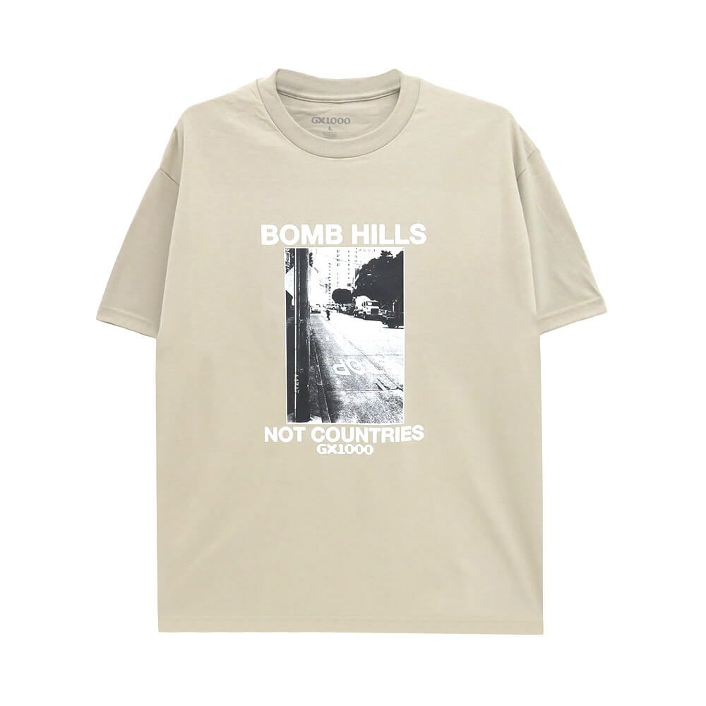GX1000 T-SHIRT ジーエックス1000 Tシャツ BOMB HILLS NOT COUNTRIES SAND スケートボード スケボー 