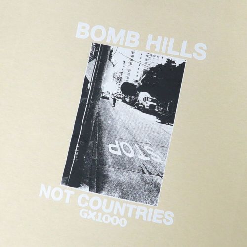 GX1000 T-SHIRT ジーエックス1000 Tシャツ BOMB HILLS NOT COUNTRIES SAND スケートボード スケボー 1