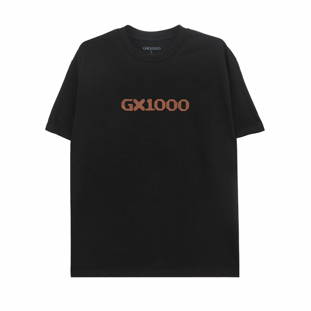 GX1000 T-SHIRT ジーエックス1000 Tシャツ OG LOGO BLACK/BROWN スケートボード スケボー 