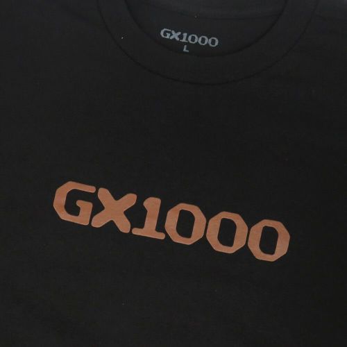 GX1000 T-SHIRT ジーエックス1000 Tシャツ OG LOGO BLACK/BROWN スケートボード スケボー 1