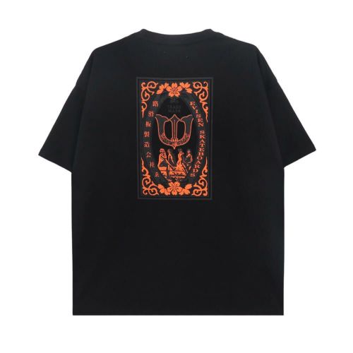  EVISEN T-SHIRT エビセン Tシャツ CLUB MATCH BLACK スケートボード スケボー 
