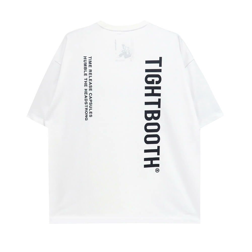  TIGHTBOOTH（TBPR）T-SHIRT タイトブース Tシャツ TIGHTBOOTH x SAURAS BEING WHITE スケートボード スケボー 