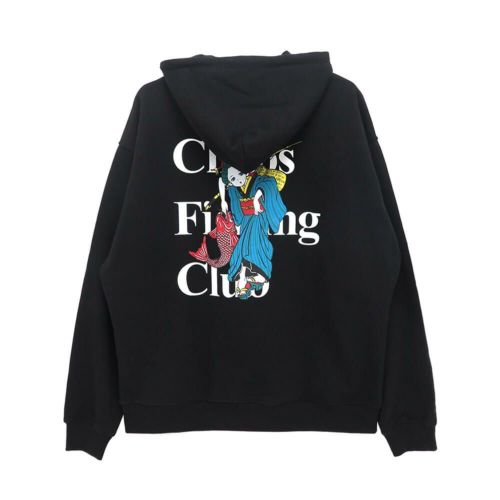CHAOS FISHING CLUB HOOD カオスフィッシングクラブ パーカー THE ORIGINAL FISHING GIRL BLACK スケートボード スケボー 