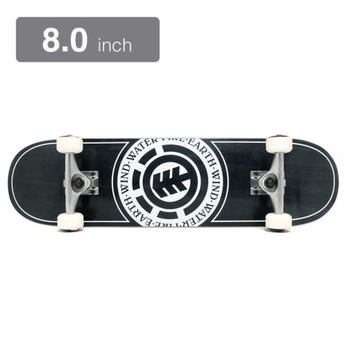 防水ケース付き ELEMENT エレメント コンプリートセット スケートボード完成品 SEAL JAPAN BLACK 8.0 スケートボード スケボー