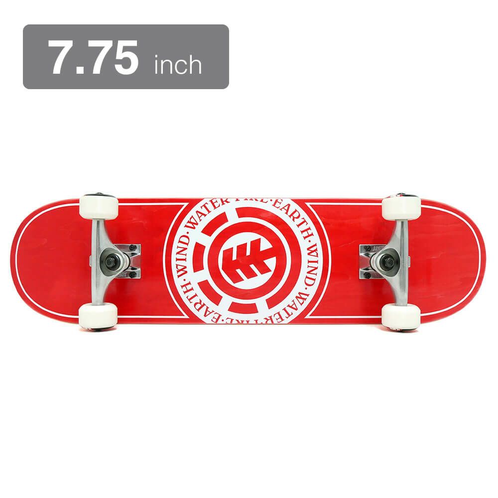 防水ケース付き ELEMENT エレメント コンプリートセット スケートボード完成品 SEAL JAPAN RED 7.75 スケートボード スケボー