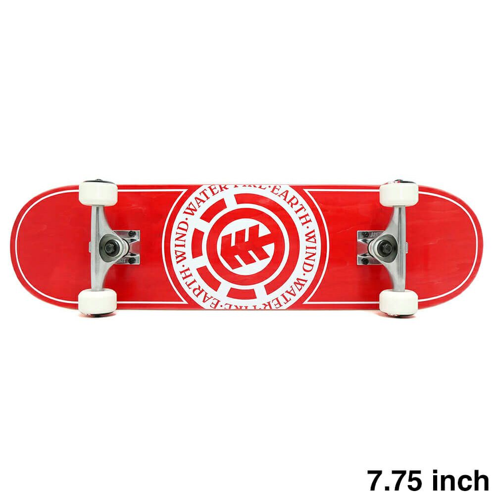 防水ケース付き ELEMENT エレメント コンプリートセット スケートボード完成品 SEAL JAPAN RED 7.75 スケートボード スケボー