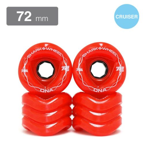 SHARK WHEEL シャークウィール ソフトウィール（クルーザー） DNA（78A） RED 72mm スケートボード スケボー