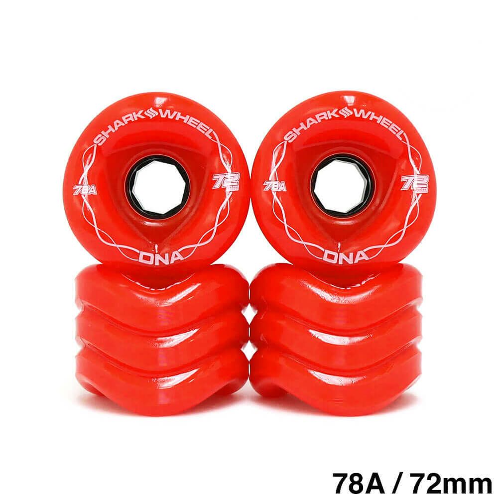 SHARK WHEEL シャークウィール ソフトウィール（クルーザー） DNA（78A） RED 72mm スケートボード スケボー
