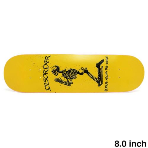 DISORDER DECK ディスオーダー デッキ TEAM PATC YELLOW 8.0 スケートボード スケボー