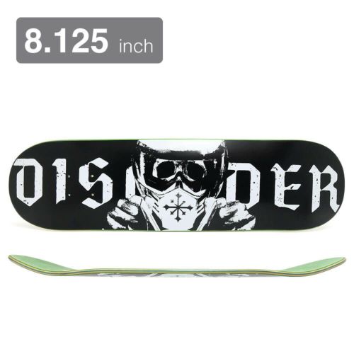 DISORDER DECK ディスオーダー デッキ TEAM MOTORHEAD BLACK 8.125 スケートボード スケボー