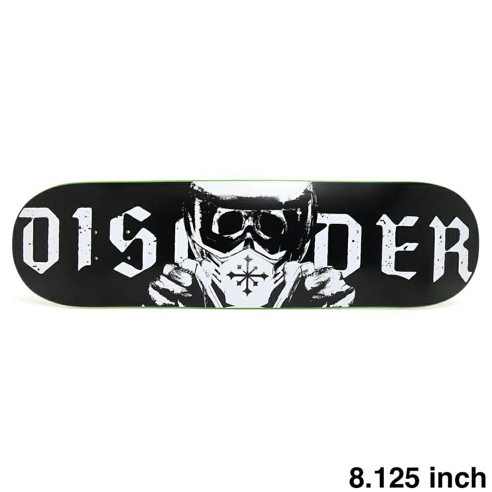 DISORDER DECK ディスオーダー デッキ TEAM MOTORHEAD BLACK 8.125 スケートボード スケボー