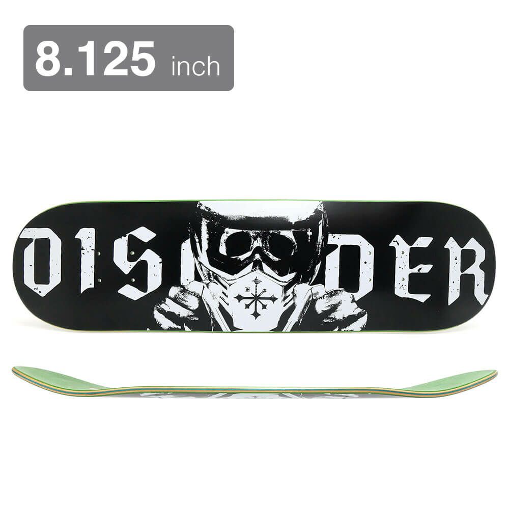 DISORDER DECK ディスオーダー デッキ TEAM MOTORHEAD BLACK 8.125 スケートボード スケボー
