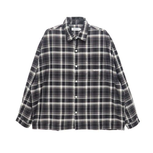 TIGHTBOOTH（TBPR） LONG SLEEVE タイトブース 長袖シャツ PLAID BLACK スケートボード スケボー 