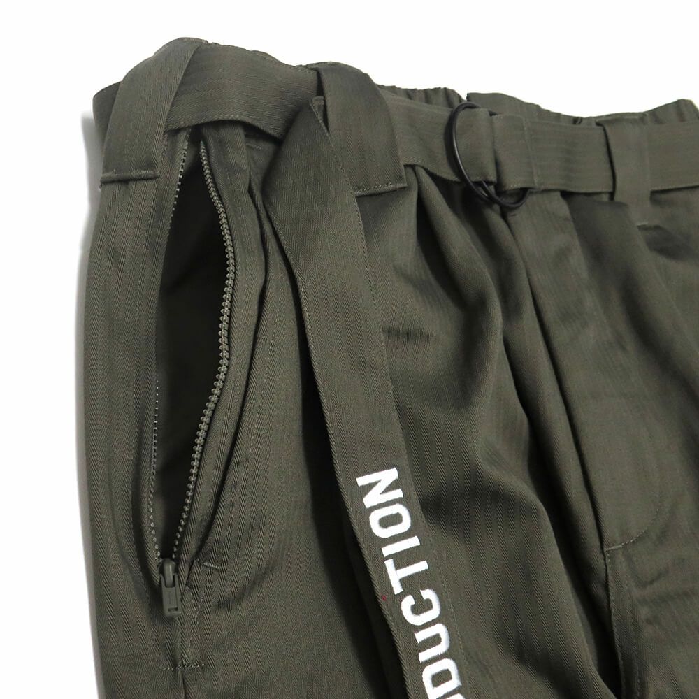 TIGHTBOOTH（TBPR） PANTS タイトブース パンツ ジーンズ HERRINGBONE BALLOON OLIVE スケートボード スケボー 2