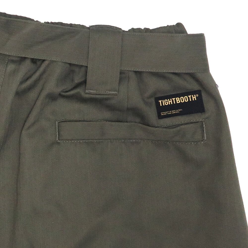 TIGHTBOOTH（TBPR） PANTS タイトブース パンツ ジーンズ HERRINGBONE BALLOON OLIVE スケートボード スケボー 6