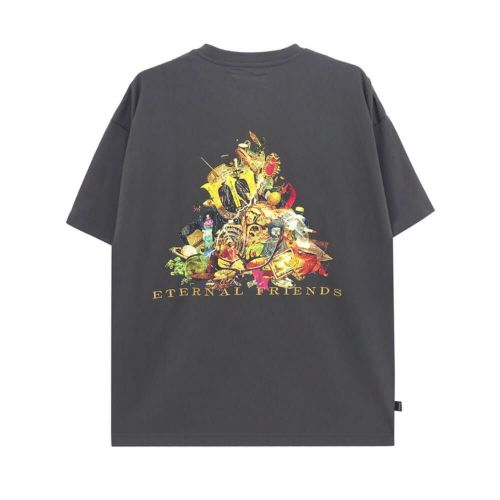 EVISEN T-SHIRT エビセン Tシャツ ETERNAL FRIENDS CHARCOAL スケートボード スケボー 