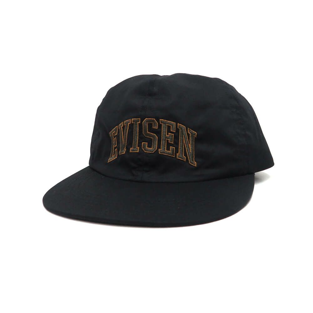 EVISEN CAP エビセン キャップ COLLEGE 6 PANEL BLACK スケートボード スケボー 