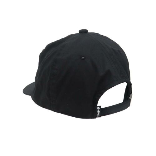 EVISEN CAP エビセン キャップ COLLEGE 6 PANEL BLACK スケートボード スケボー 2