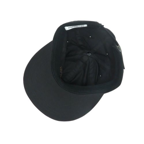EVISEN CAP エビセン キャップ COLLEGE 6 PANEL BLACK スケートボード スケボー 3
