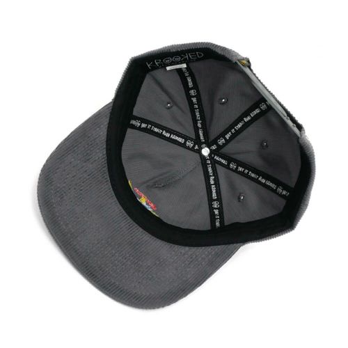 KROOKED CAP クルキッド キャップ STYLE KR SNAPBACK CHARCOAL スケートボード スケボー 3