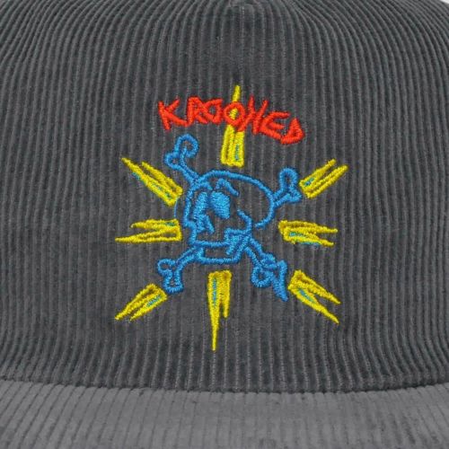 KROOKED CAP クルキッド キャップ STYLE KR SNAPBACK CHARCOAL スケートボード スケボー 4