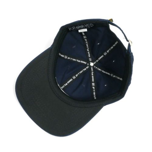 KROOKED CAP クルキッド キャップ MOONSMILE SCRIPT STRAPBACK NAVY/WHITE スケートボード スケボー　3