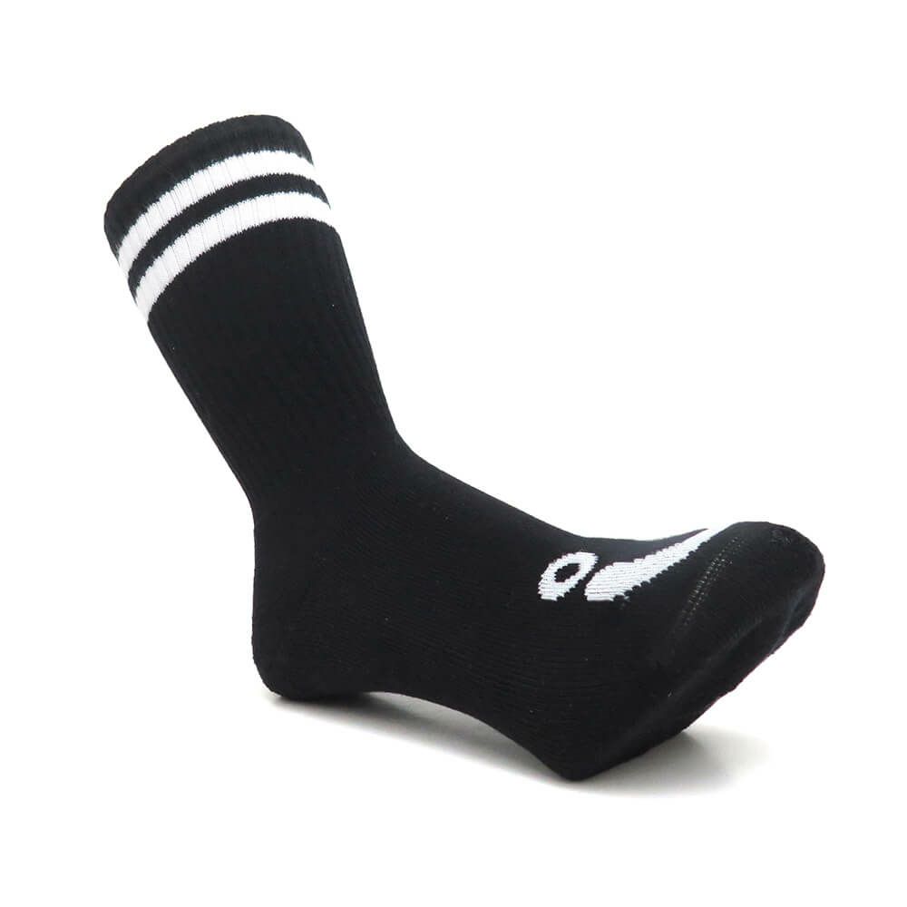 POLAR SOCKS ポーラー ソックス 靴下 HAPPY SAD RIB BLACK スケートボード スケボー 