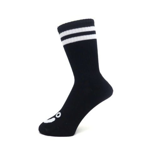 POLAR SOCKS ポーラー ソックス 靴下 HAPPY SAD RIB BLACK スケートボード スケボー 1