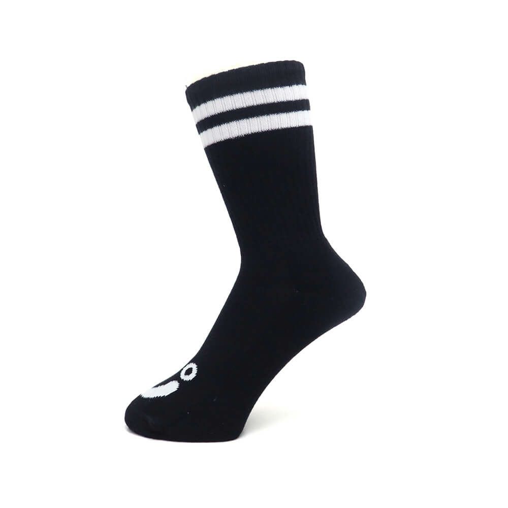 POLAR SOCKS ポーラー ソックス 靴下 HAPPY SAD RIB BLACK スケートボード スケボー 1