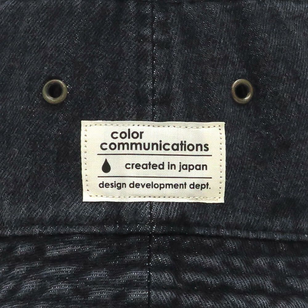 COLOR COMMUNICATIONS HAT カラーコミュニケーションズ ハット COTTON TAG BUCKET DENIM BLACK DENIM スケートボード スケボー 4