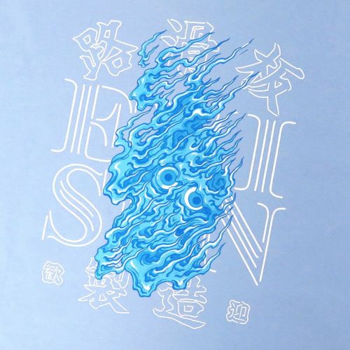 EVISEN T-SHIRT エビセン Tシャツ SEIKAIKA BABY BLUE スケートボード スケボー 3