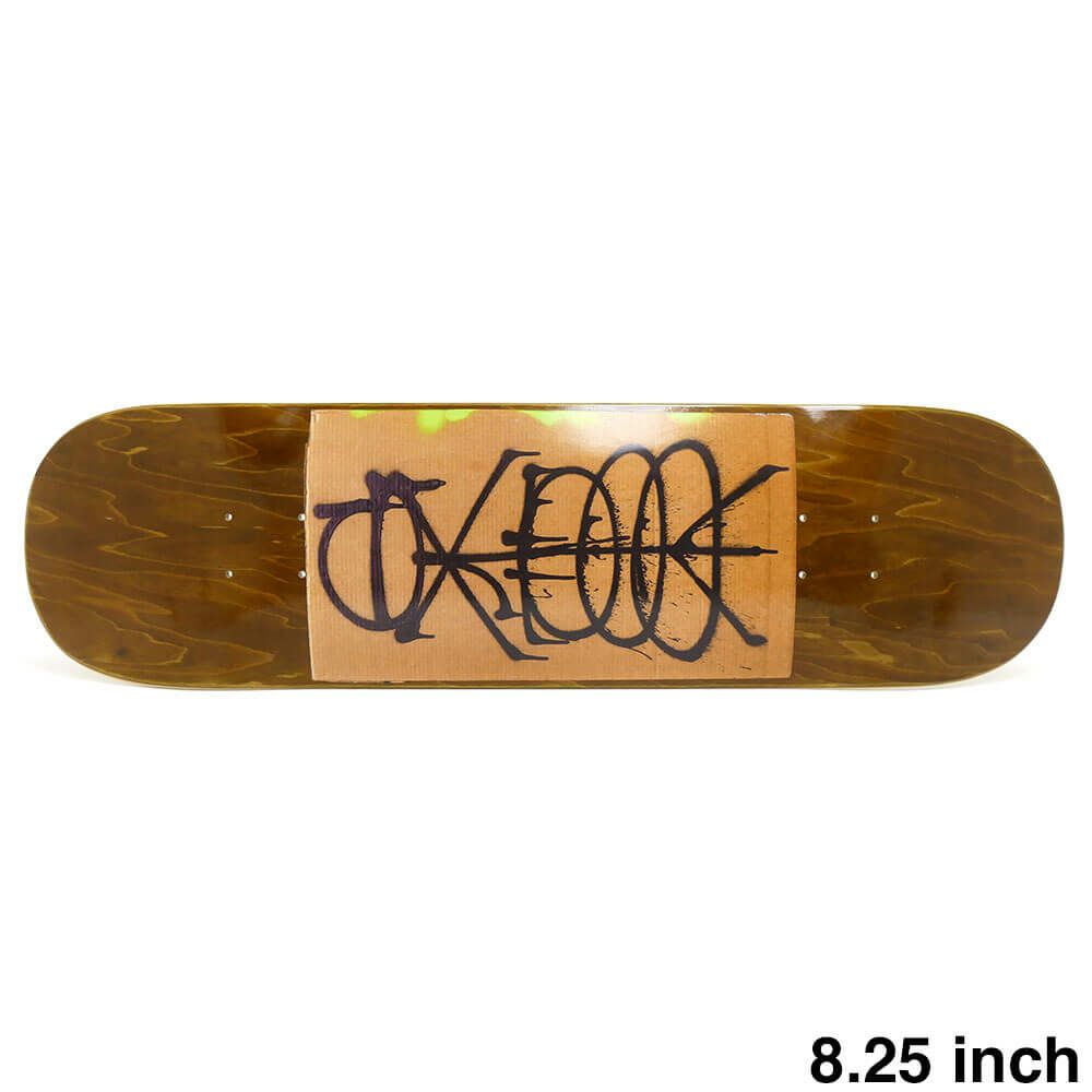 GX1000 DECK ジーエックス1000 デッキ TEAM RAW BROWN STAIN 8.25 スケートボード スケボー
