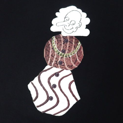 QUARTERSNACKS T-SHIRT クウォータースナックス Tシャツ WHISTLERS SNACKMAN BLACK スケートボード スケボー 3