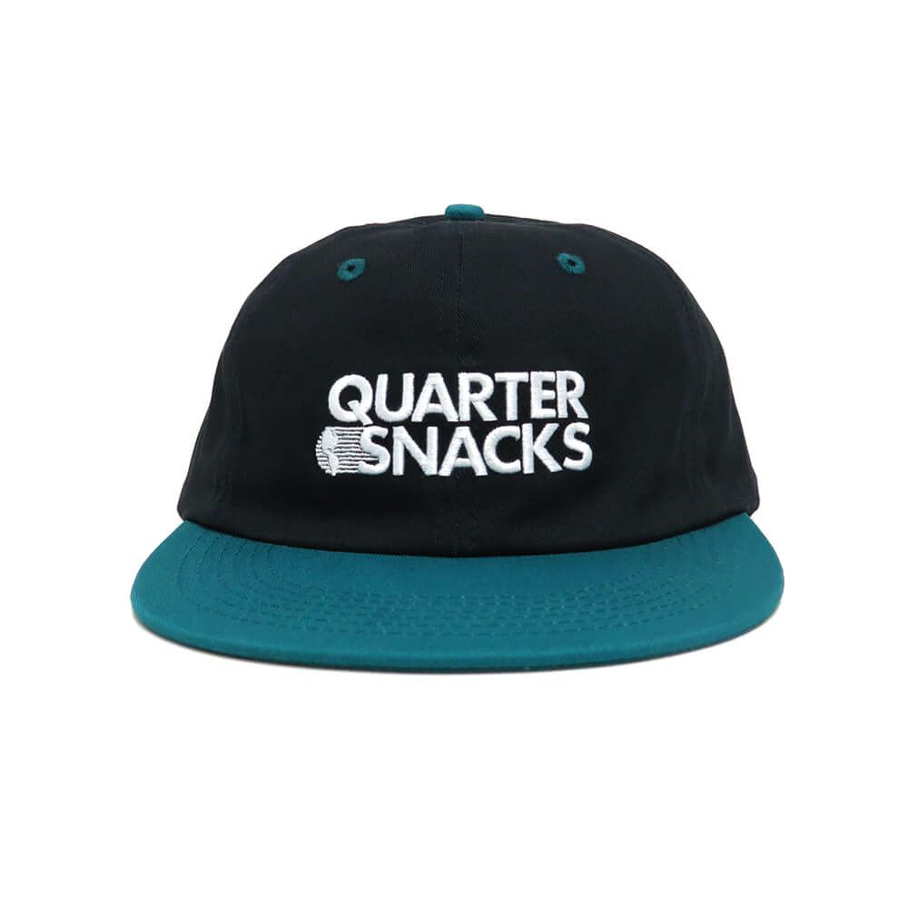 QUARTERSNACKS CAP クウォータースナックス キャップ JOURNALIST SNAPBACK BLACK/GREEN スケートボード スケボー 1