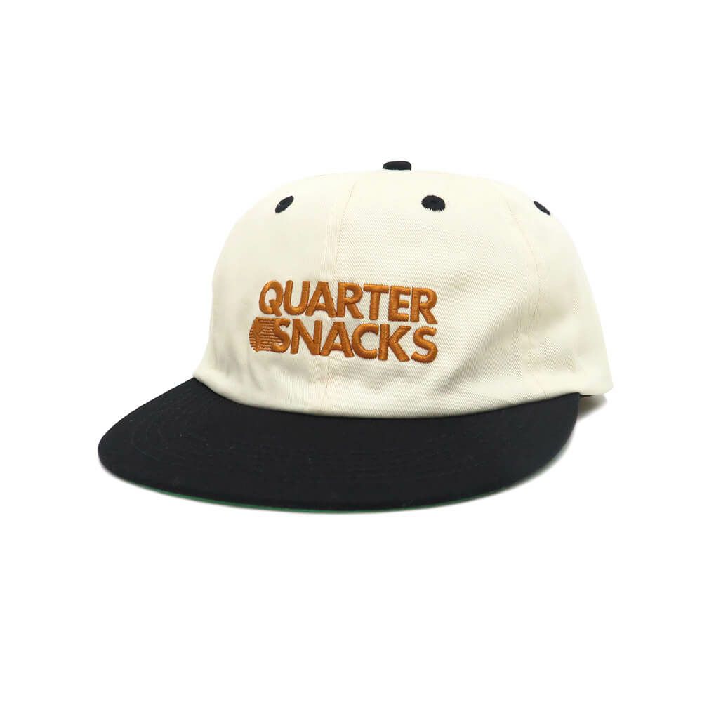 QUARTERSNACKS CAP クウォータースナックス キャップ JOURNALIST SNAPBACK CREAM/BLACK スケートボード スケボー 