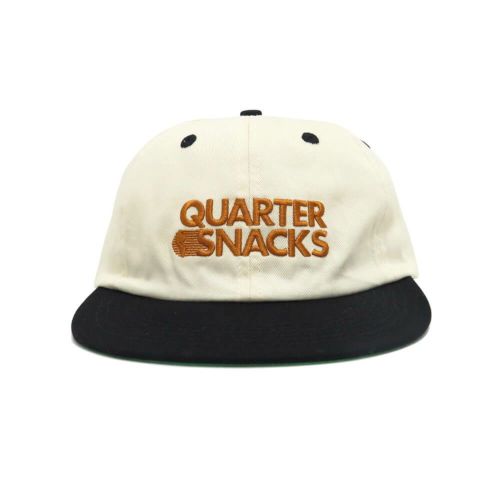 QUARTERSNACKS CAP クウォータースナックス キャップ JOURNALIST SNAPBACK CREAM/BLACK スケートボード スケボー 1