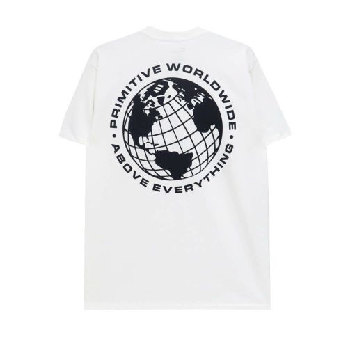 PRIMITIVE T-SHIRT プリミティブ Tシャツ EXPLORE WHITE スケートボード スケボー 