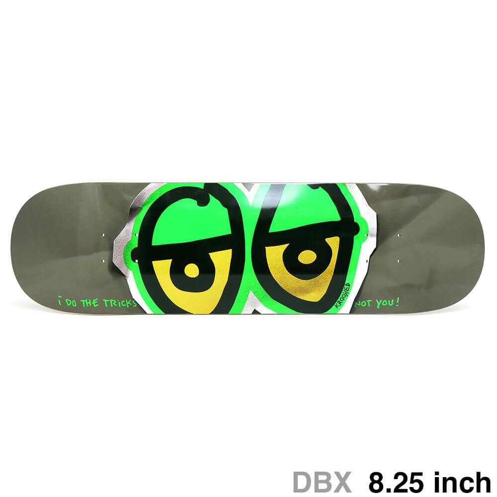 KROOKED DECK クルキッド デッキ TEAM DBX EYES LIGHT GREEN 8.25 スケートボード スケボー