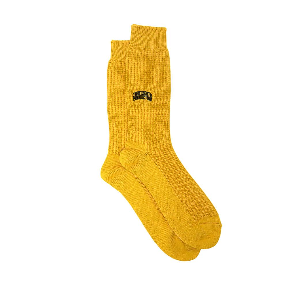TIGHTBOOTH（TBPR）SOCKS タイトブース ソックス 靴下 WAFFLE MUSTARD スケートボード スケボー 3