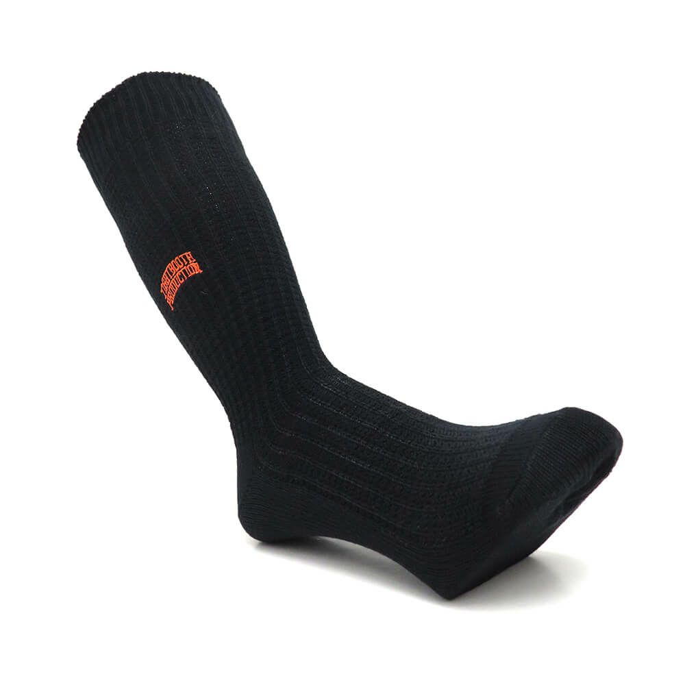 TIGHTBOOTH（TBPR）SOCKS タイトブース ソックス 靴下 WAFFLE BLACK スケートボード スケボー 