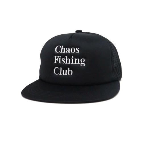 CHAOS FISHING CLUB MESHCAP カオスフィッシングクラブ メッシュキャップ LOGO MESH CAP BLACK スケートボード スケボー 