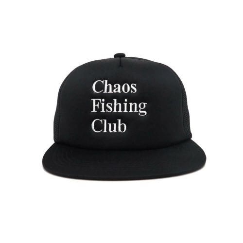 CHAOS FISHING CLUB MESHCAP カオスフィッシングクラブ メッシュキャップ LOGO MESH CAP BLACK スケートボード スケボー 1