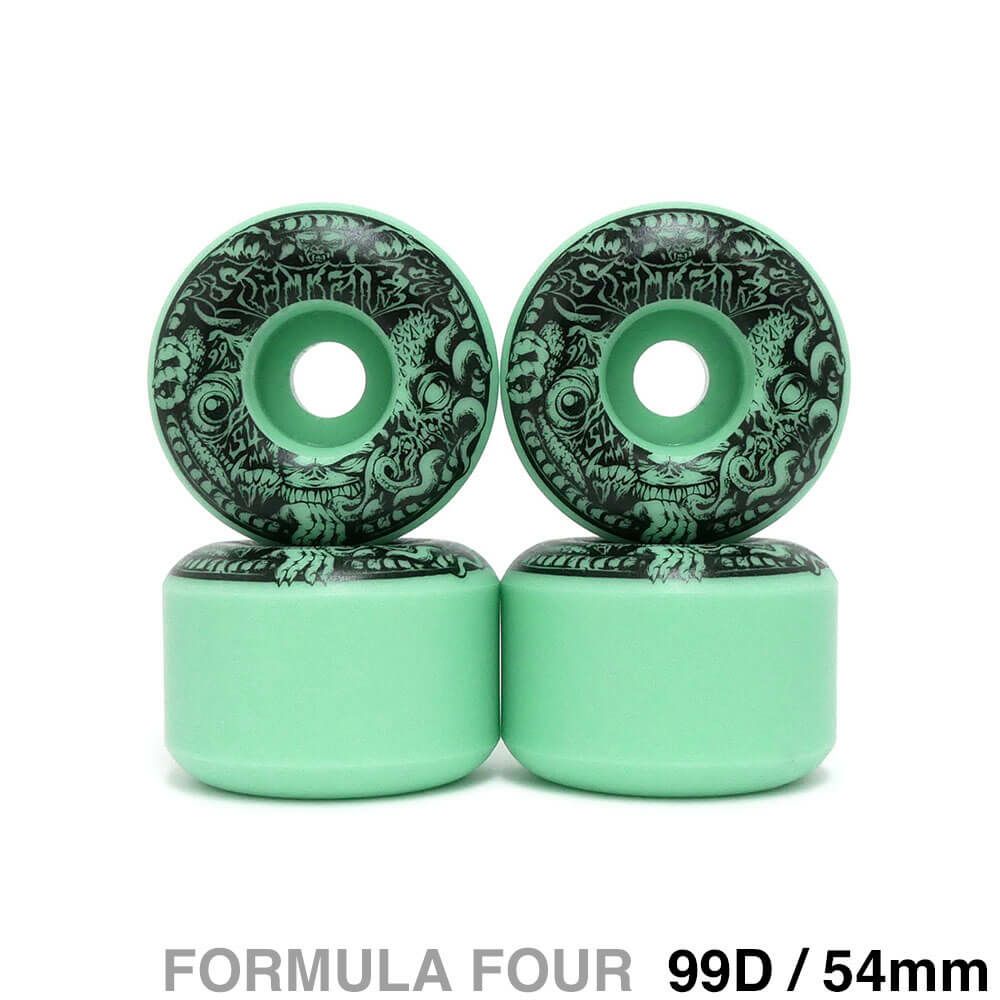 SPITFIRE WHEEL スピットファイヤー ウィール FORMULA FOUR (F4) RADIAL FULL 99D DEMON GATE グロー 54mm スケートボード スケボー 1