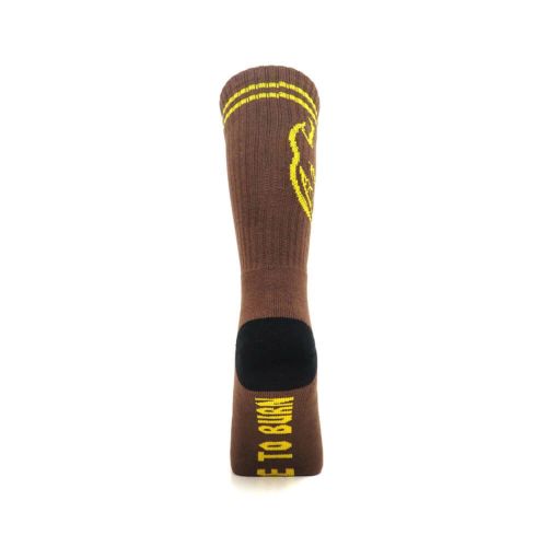 SPITFIRE SOCKS スピットファイヤー ソックス 靴下 BIGHEAD BROWN/GOLD スケートボード スケボー 2