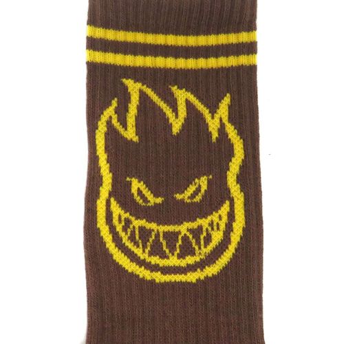 SPITFIRE SOCKS スピットファイヤー ソックス 靴下 BIGHEAD BROWN/GOLD スケートボード スケボー 4