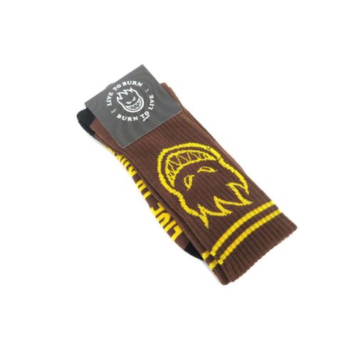 SPITFIRE SOCKS スピットファイヤー ソックス 靴下 BIGHEAD BROWN/GOLD スケートボード スケボー 6