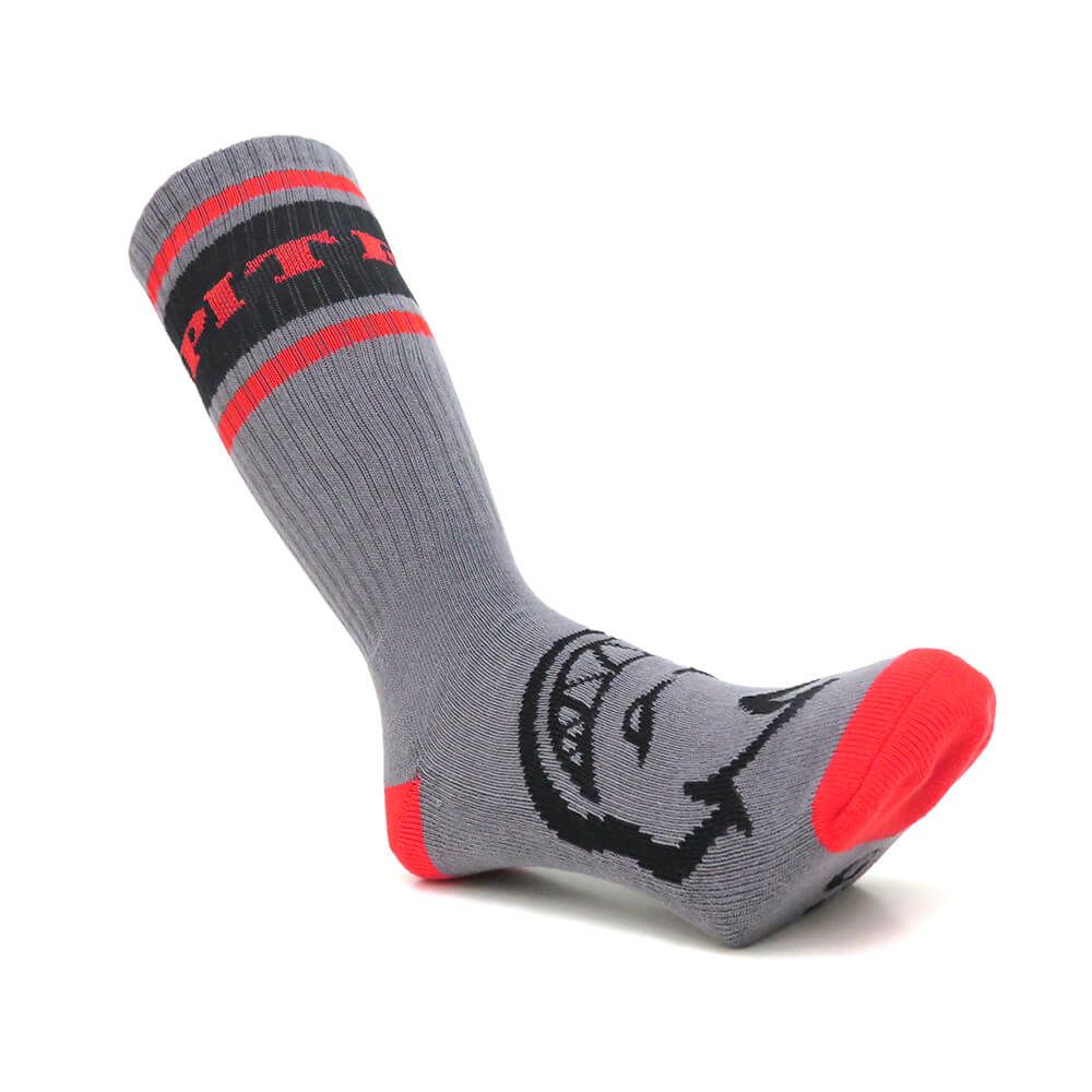 SPITFIRE SOCKS スピットファイヤー ソックス 靴下 CLASSIC 87 BIGHEAD CHARCOAL/RED/BLACK スケートボード スケボー 